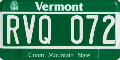 VT license plate RVQ072