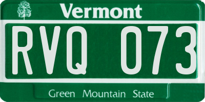 VT license plate RVQ073
