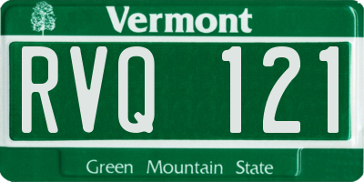 VT license plate RVQ121