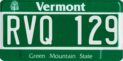 VT license plate RVQ129
