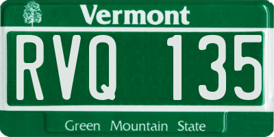 VT license plate RVQ135