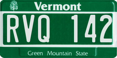 VT license plate RVQ142