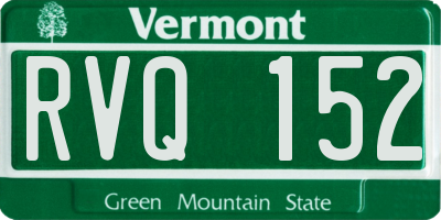 VT license plate RVQ152