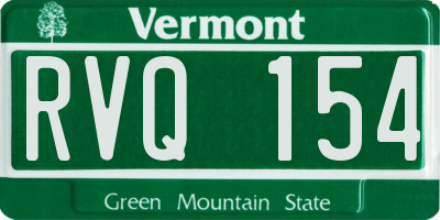 VT license plate RVQ154