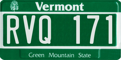 VT license plate RVQ171