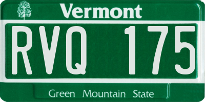 VT license plate RVQ175