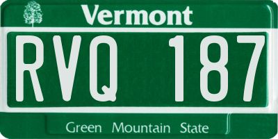 VT license plate RVQ187