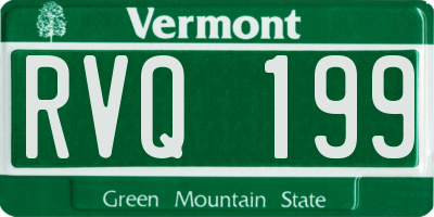 VT license plate RVQ199