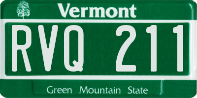 VT license plate RVQ211