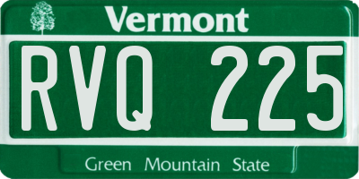 VT license plate RVQ225