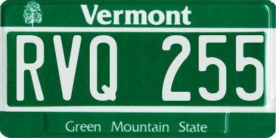 VT license plate RVQ255