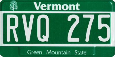 VT license plate RVQ275