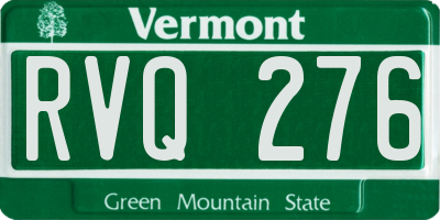 VT license plate RVQ276