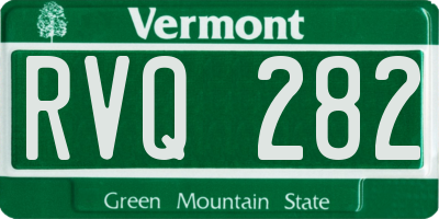 VT license plate RVQ282