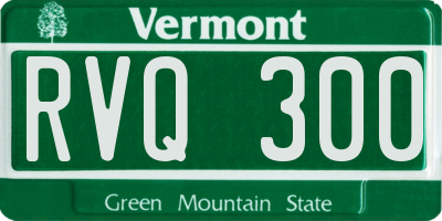 VT license plate RVQ300