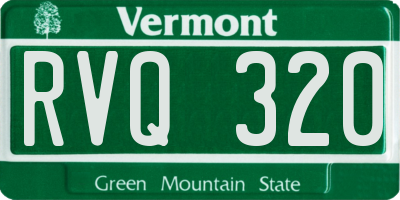 VT license plate RVQ320
