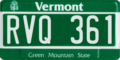 VT license plate RVQ361