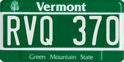 VT license plate RVQ370