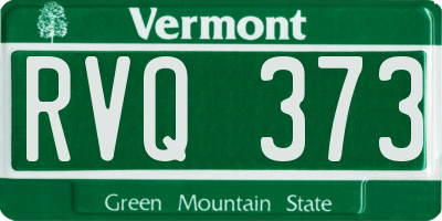 VT license plate RVQ373
