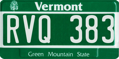 VT license plate RVQ383