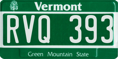 VT license plate RVQ393