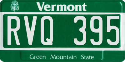 VT license plate RVQ395