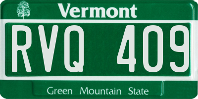 VT license plate RVQ409