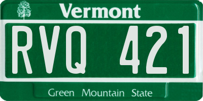 VT license plate RVQ421