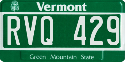 VT license plate RVQ429