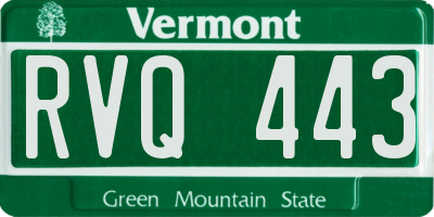 VT license plate RVQ443