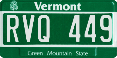 VT license plate RVQ449