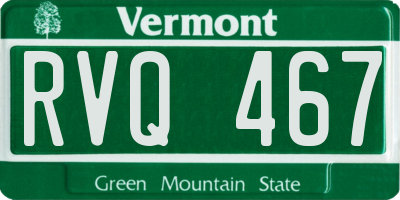 VT license plate RVQ467