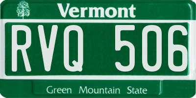 VT license plate RVQ506