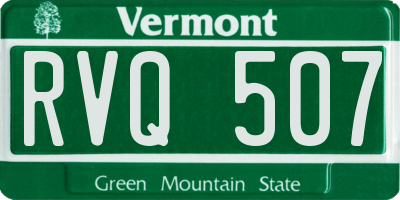 VT license plate RVQ507