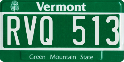 VT license plate RVQ513
