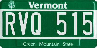 VT license plate RVQ515