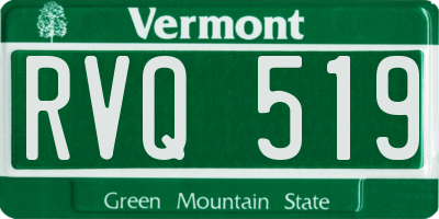 VT license plate RVQ519