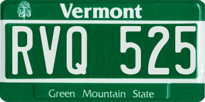 VT license plate RVQ525