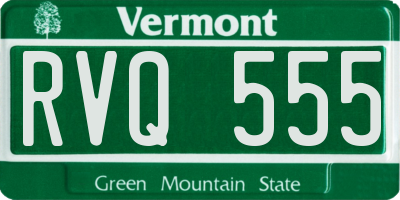 VT license plate RVQ555