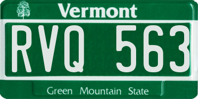 VT license plate RVQ563