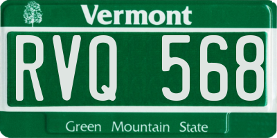 VT license plate RVQ568