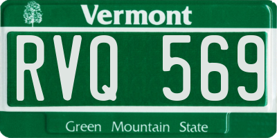 VT license plate RVQ569