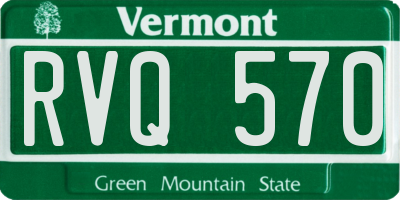 VT license plate RVQ570