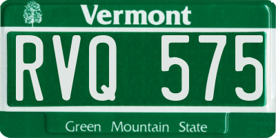 VT license plate RVQ575