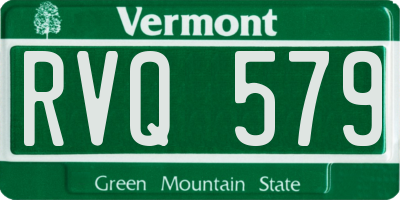 VT license plate RVQ579