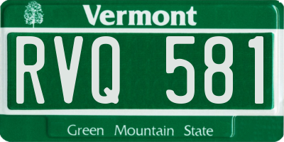 VT license plate RVQ581