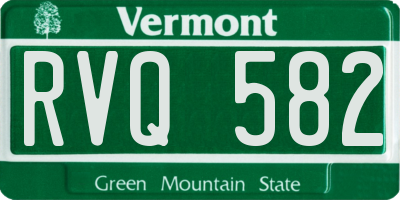 VT license plate RVQ582
