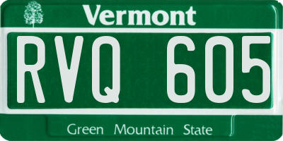 VT license plate RVQ605