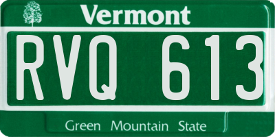 VT license plate RVQ613