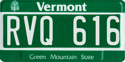 VT license plate RVQ616